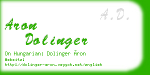 aron dolinger business card
